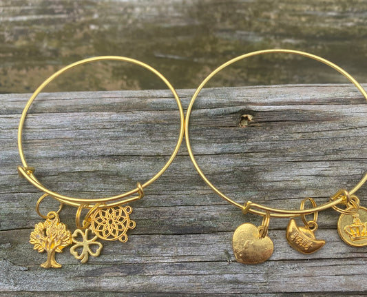 Basic gold bangles